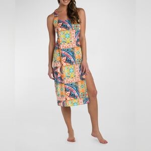 La Blanca Soleil Patchwork Midi Tank Dress Size XL